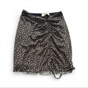 Hollister Black Floral Mini Skirt